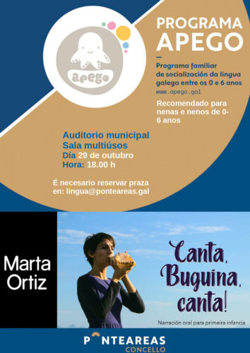 Unha viaxe polo mar con ‘Canta buguina, canta!’ o vindeiro 29 de outubro na sala multiúsos do auditorio municipal