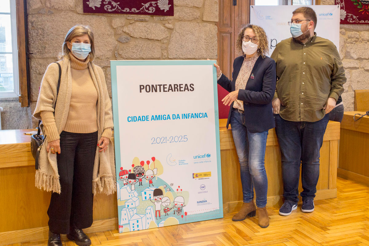 Ponteareas asina con Unicef o convenio que a ratifica como Cidade Amiga da Infancia