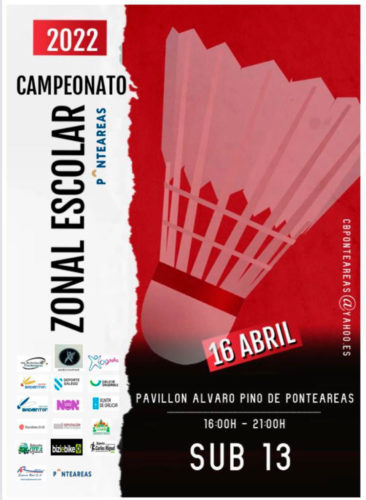 Dez centros educativos de Ponteareas e comarca participan no Campionato Zona Escolar de bádminton