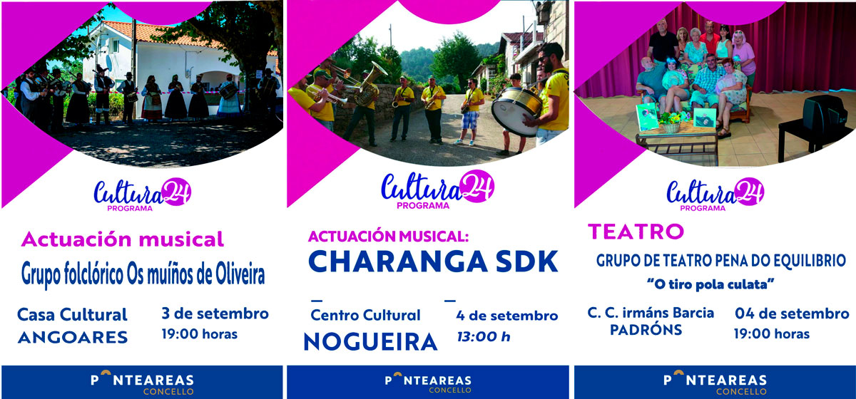 Música e teatro amenizan a primeira fin de semana de setembro en Ponteareas ao abeiro do programa Cultura24
