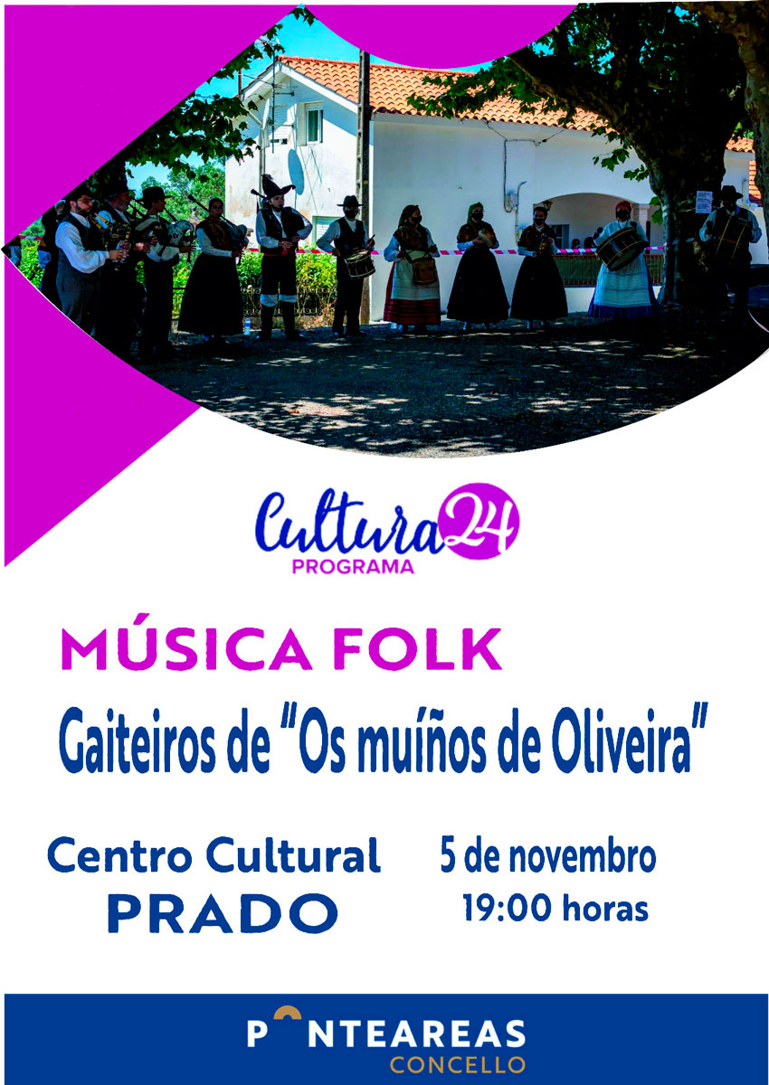 A música folk dos gaiteiros dos Muíños de Oliveira soará en Prado ao abeiro do programa Cultura24
