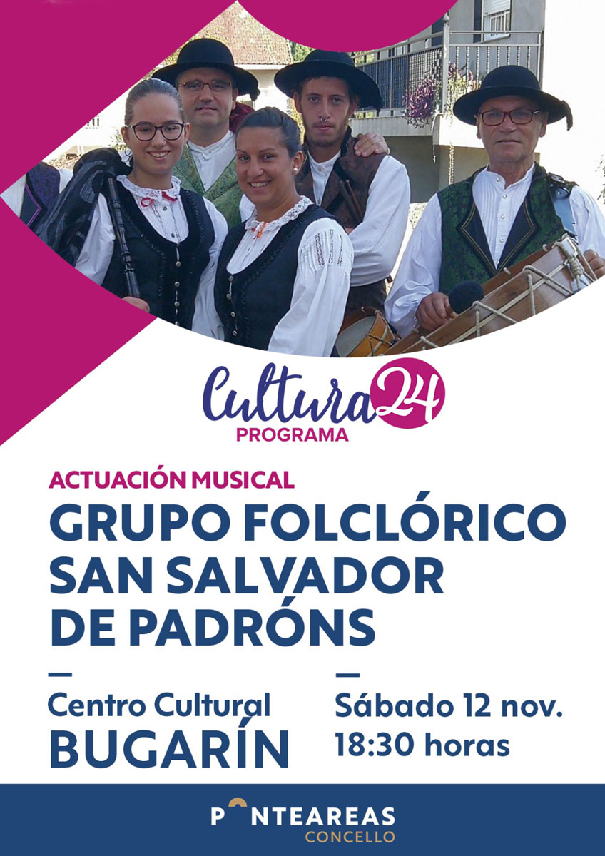 O grupo folclórico San Salvador de Padróns levará o son das súas gaitas ao Centro Cultural de Bugarín