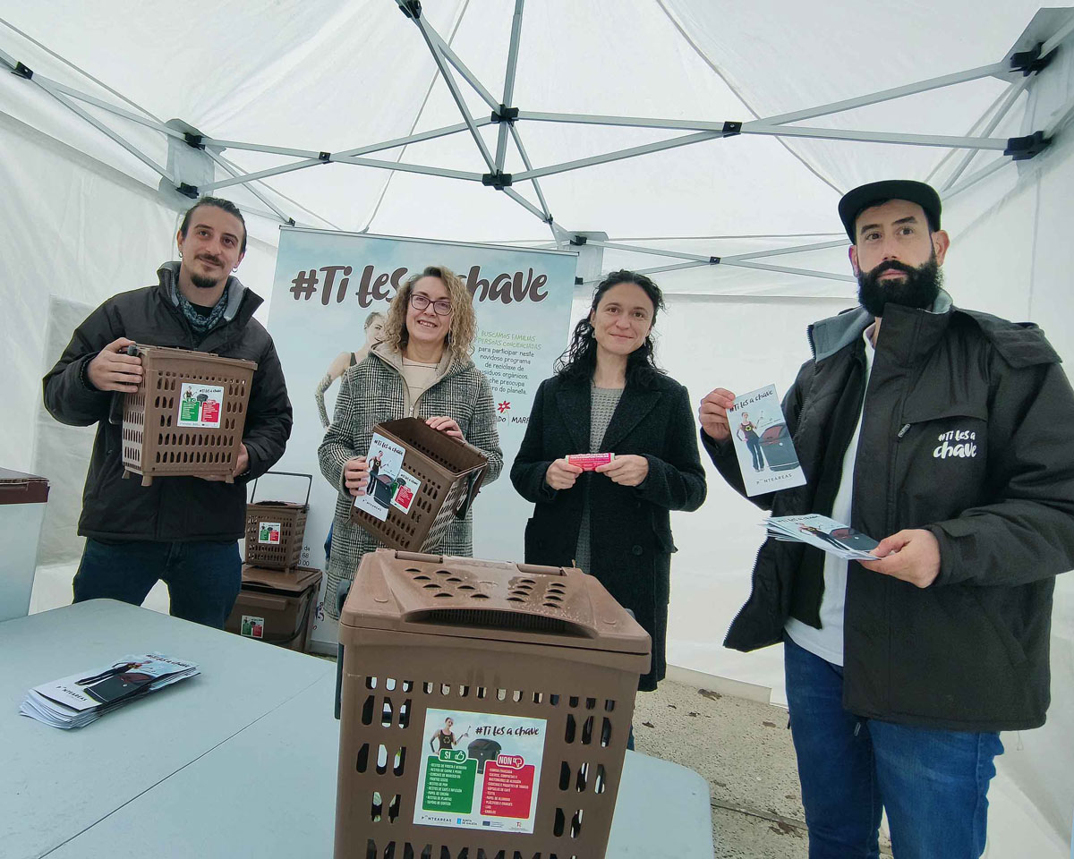 Grande éxito de acollida do proxecto piloto de recollida de biorresiduos urbanos no centro urbano de Ponteareas