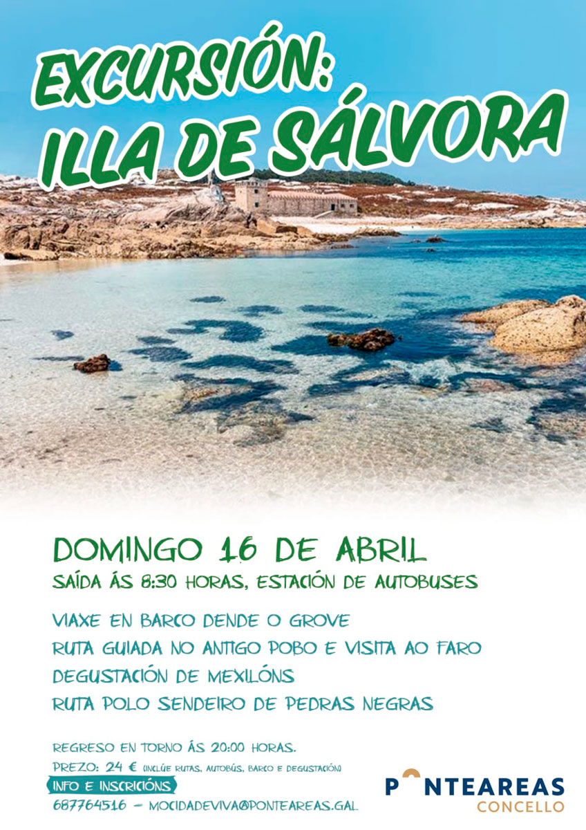 O Concello de Ponteareas programa unha excursión á illa de Sálvora aberta a toda a veciñanza